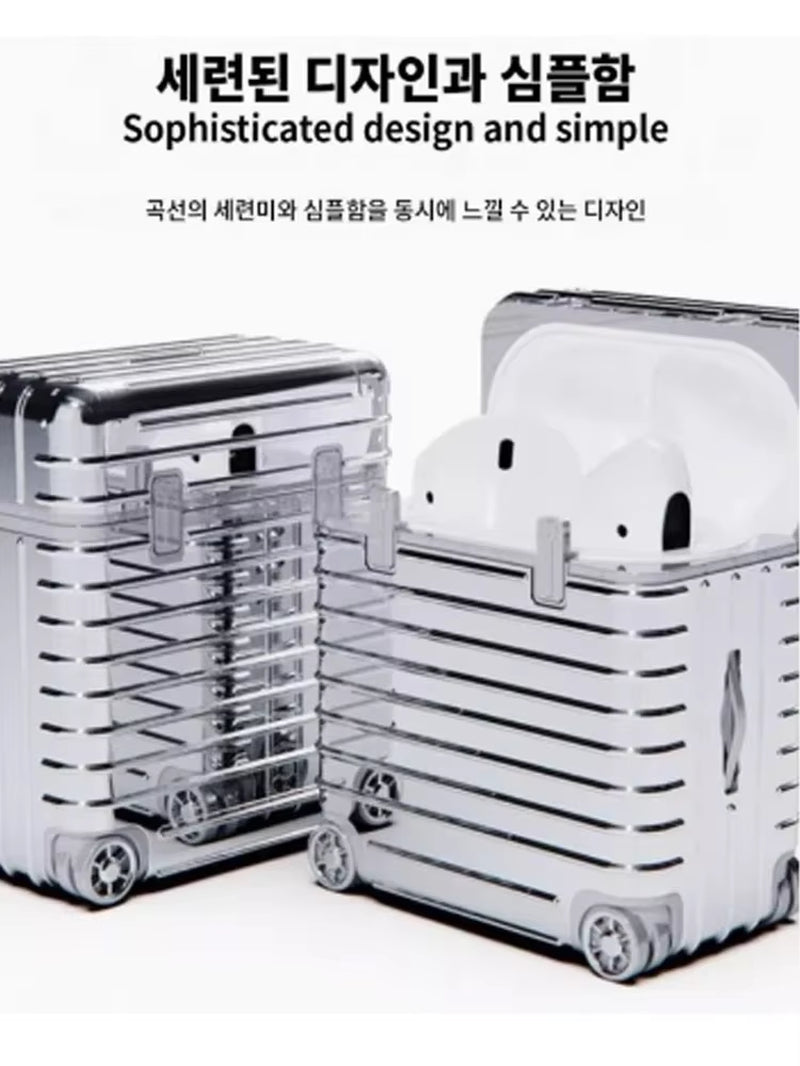 Hoshinoo Modern Silver Luggage Case